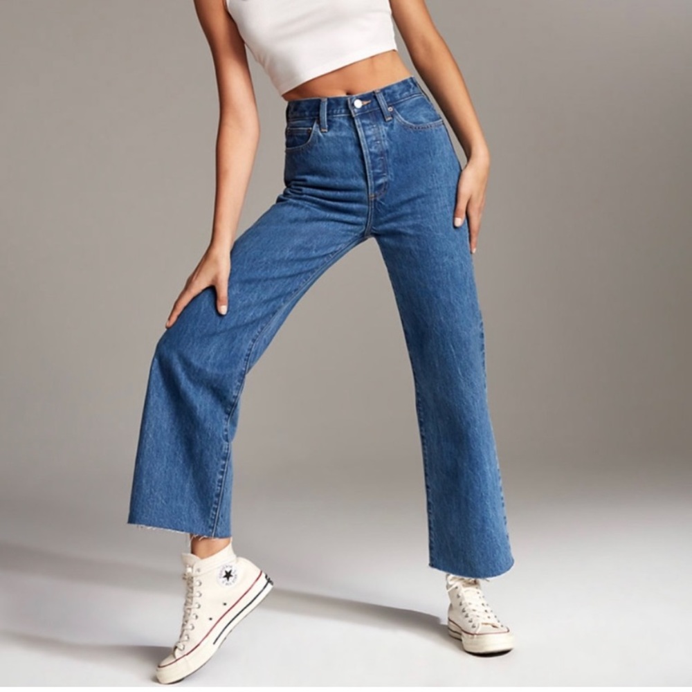 Aritzia Denim Forum Farrah High Waist Wide Leg Jeans